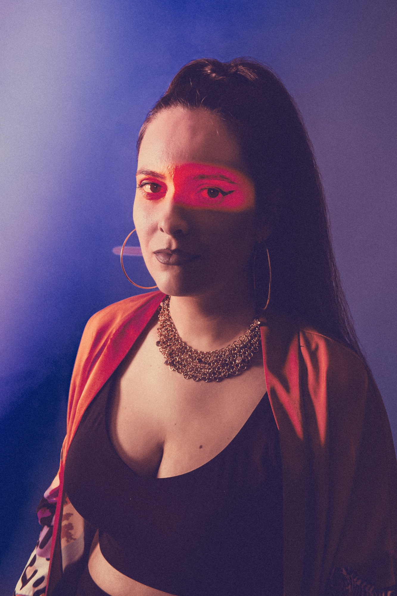 Portrait of musician and workshop facilitator Isabel Bermejo.
